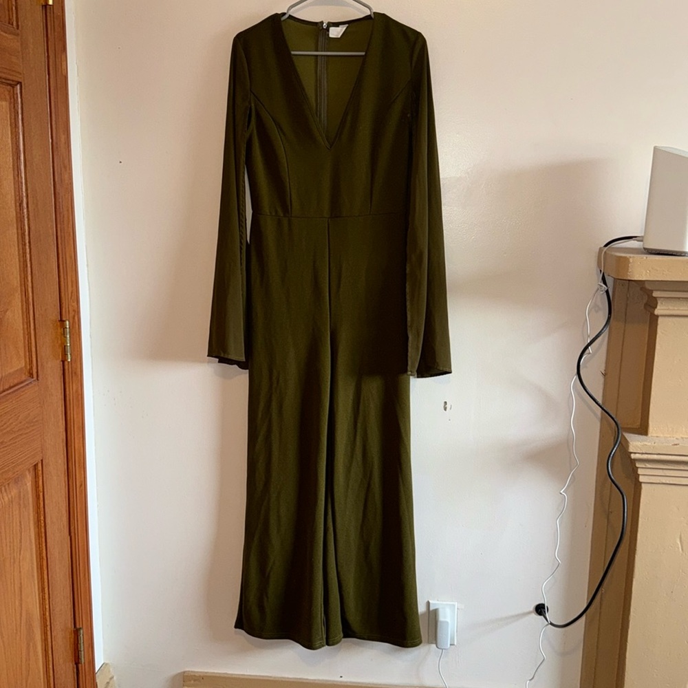 Olive green formal jumpsuit